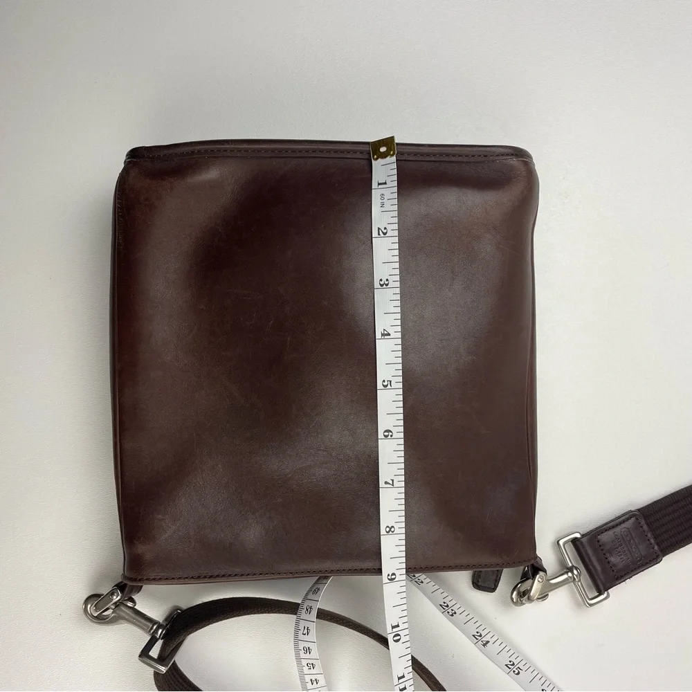Vintage Coach Crossbody Slim Saddle Bag Brown